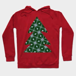 Silvery Christmassy Dot Art Pattern Hoodie